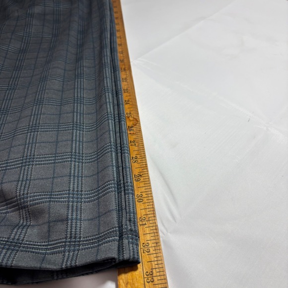 Kira Grace Women M Plaid Pant Wide Leg High Rise Pocket Gray Travel Business USA - Picture 14 of 15